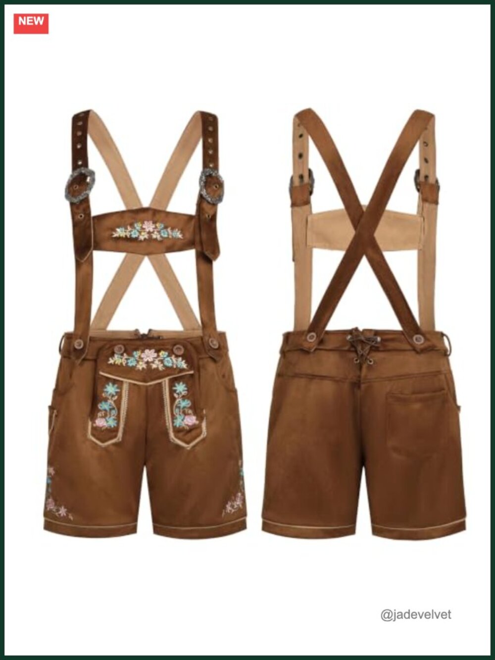 Bavarian Lederhosen Suspender Pants Oktoberfest Costume